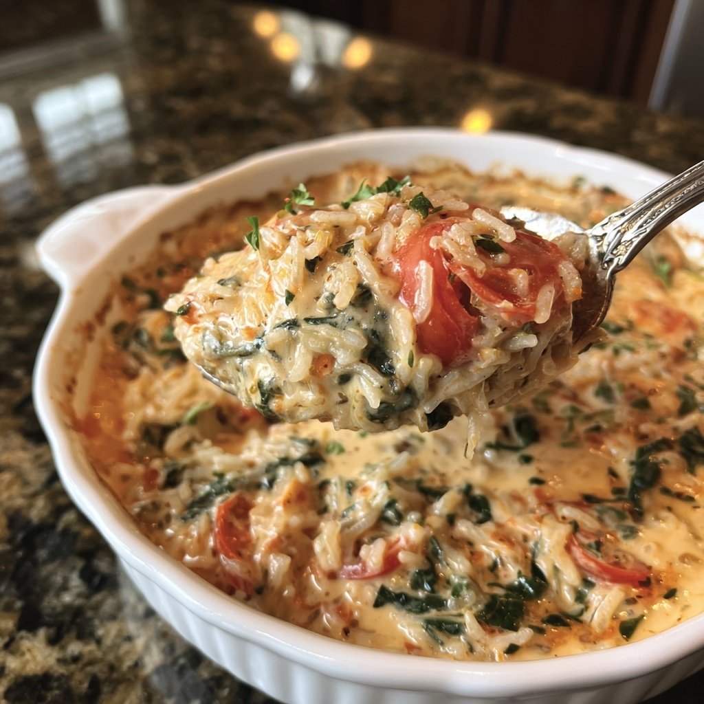 Creamy Spinach Tomato Rice