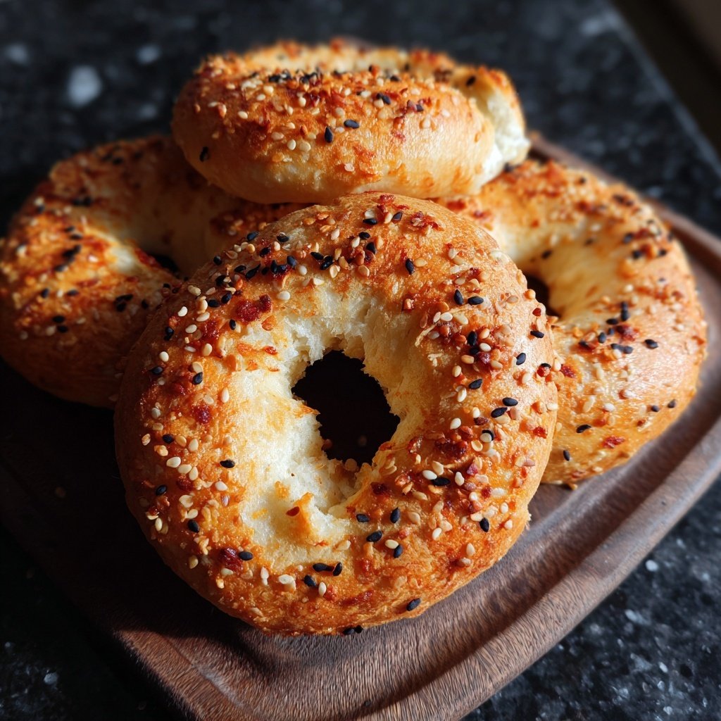 Soft Air Fryer Yogurt Bagels