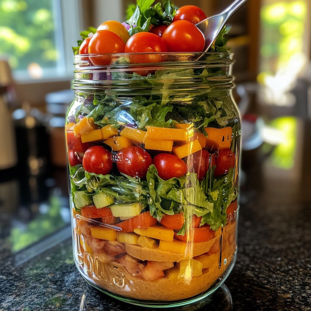 Healthy Lunch Mason Jar Salads
