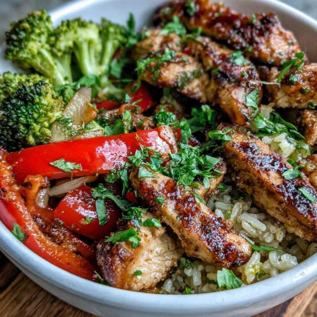 Healthy Grilled Chicken And Brown Rice Bowl