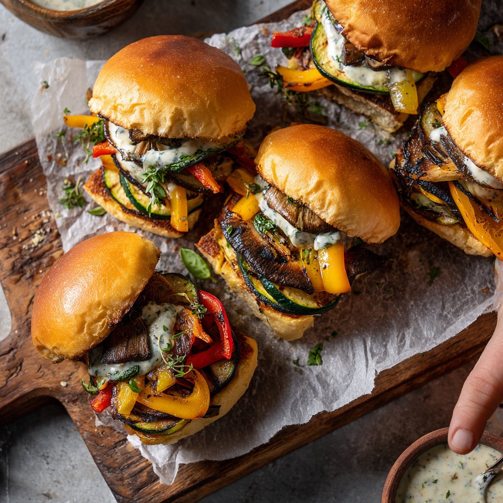 Grilled Vegetable Sliders