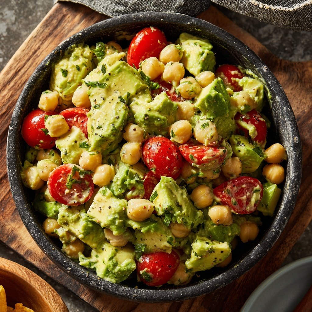 Healthy & Light Avocado Chickpea Salad