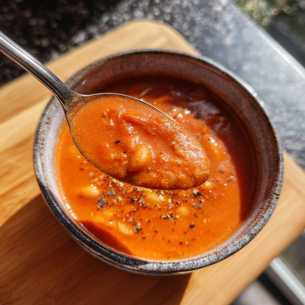Creamy Tomato White Bean Soup