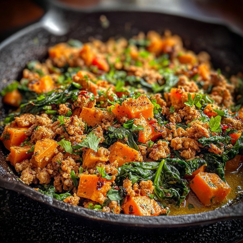 Ground Turkey Sweet Potato Skillet