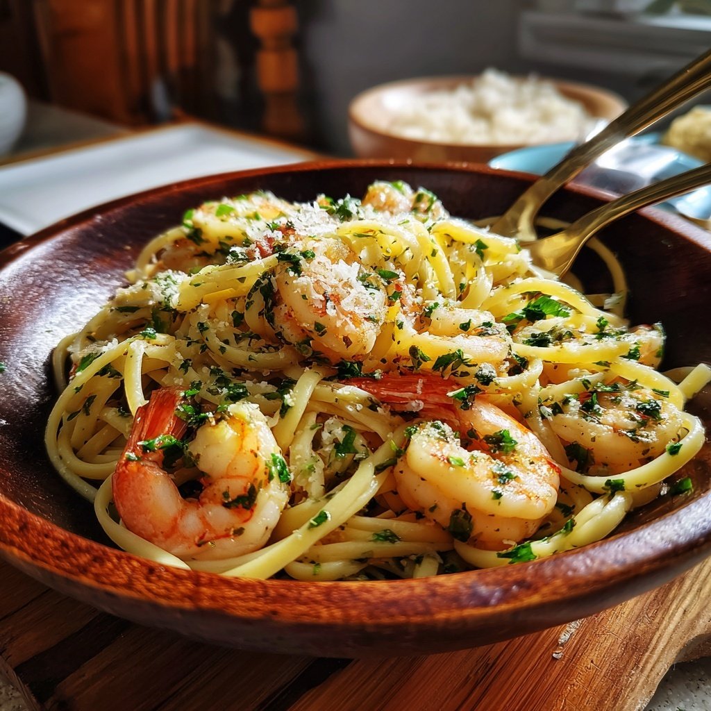 Shrimp Garlic Butter Linguine