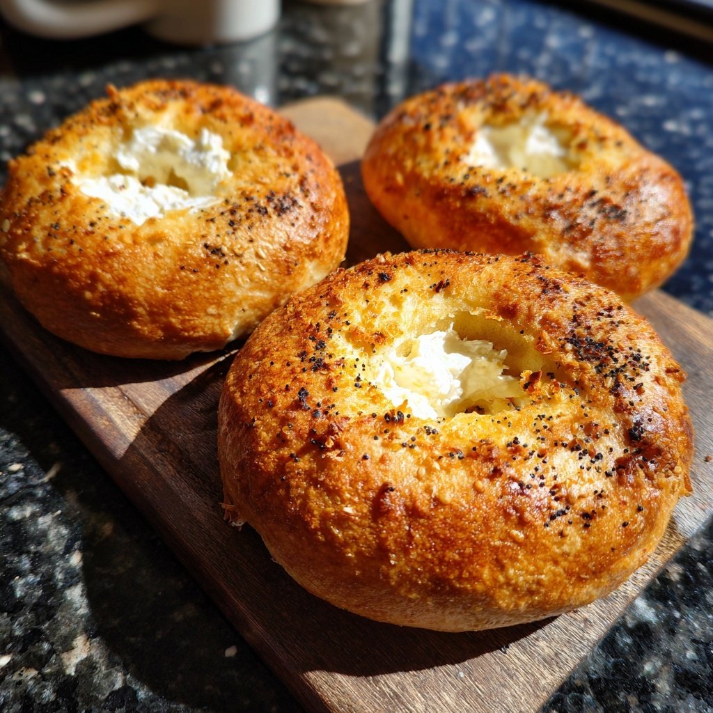 Air Fryer Bagels With Yogurt
