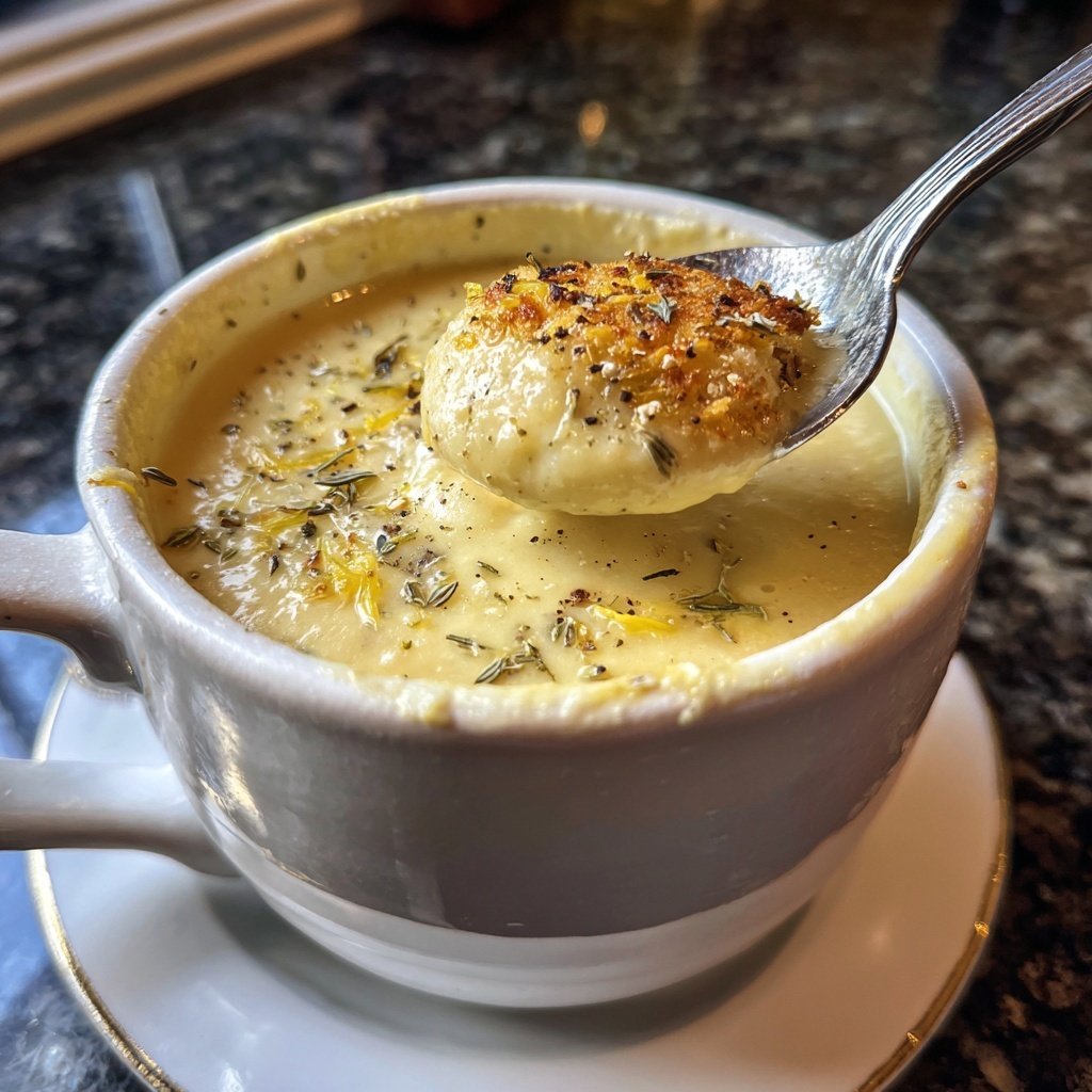 Creamy Lemon White Bean Soup Bowl