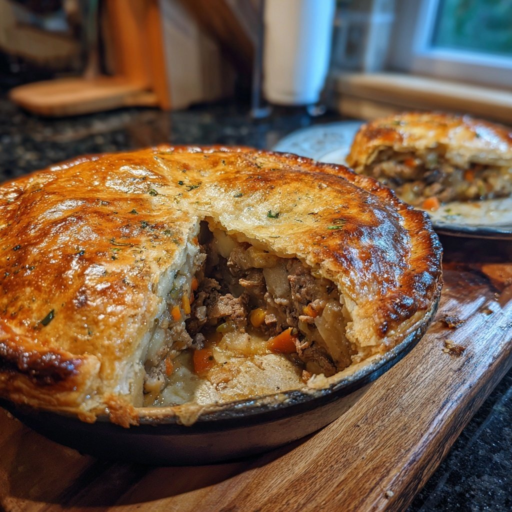 Comfort Food Beef and Mushroom Pot Pie