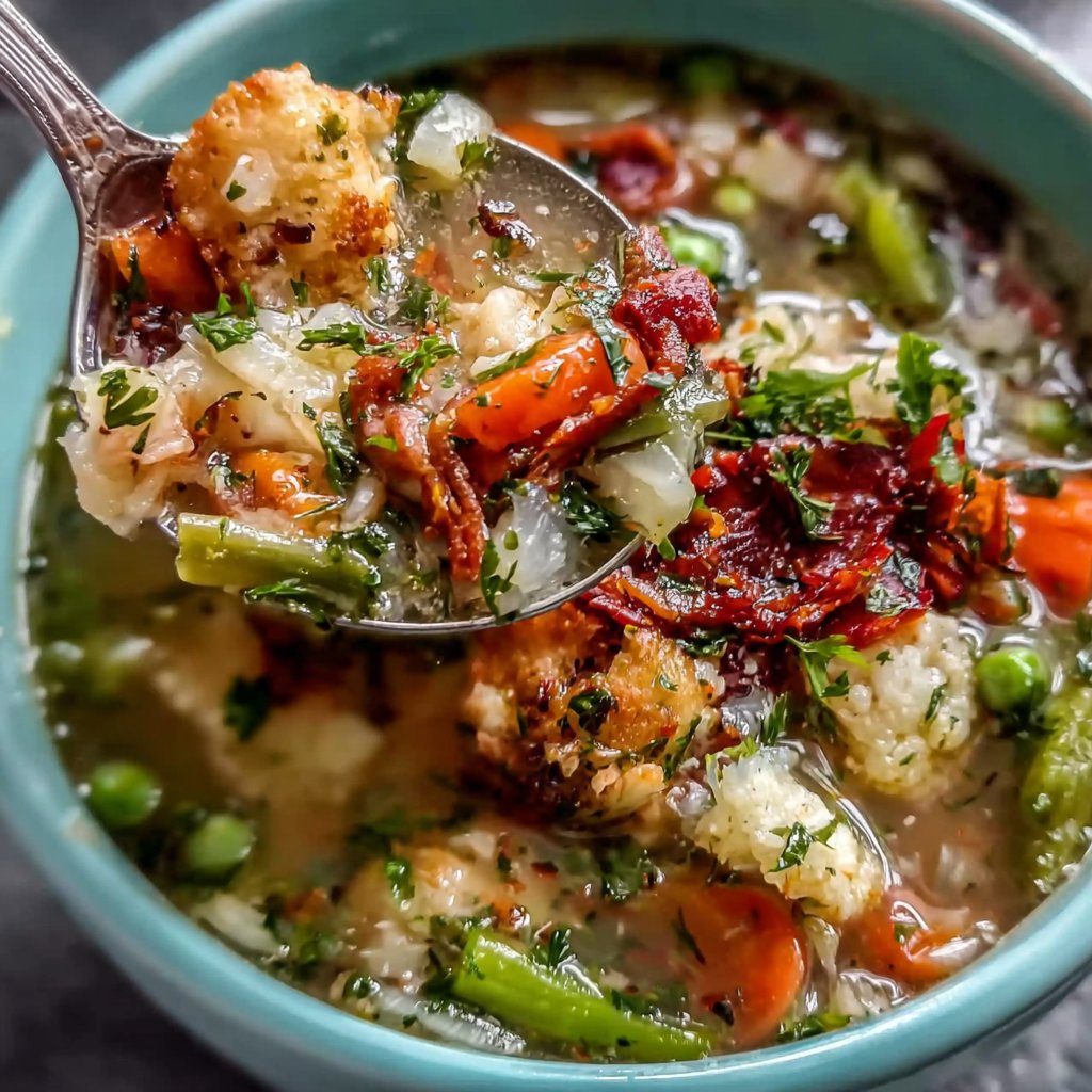 Light Spring Soup With Vegetables
